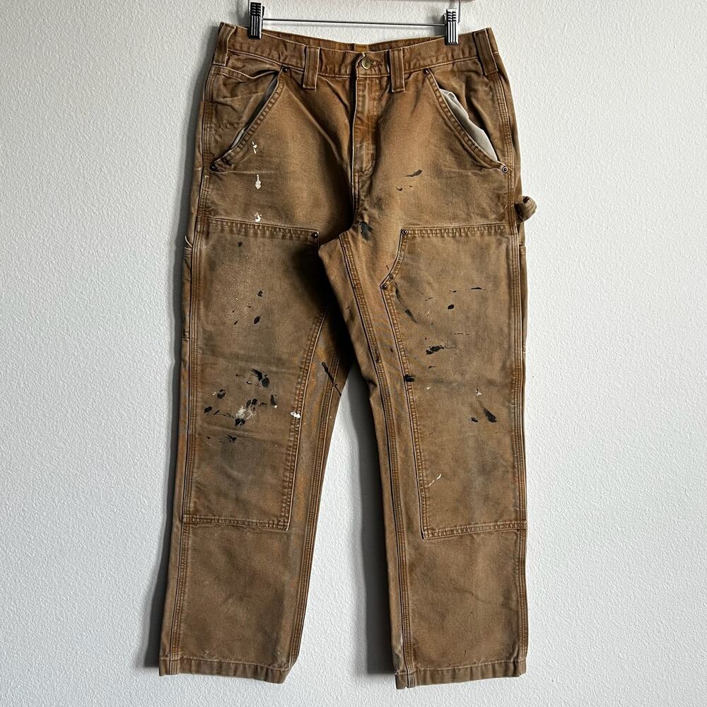 Carhartt brown double knee work wear carpenter pants